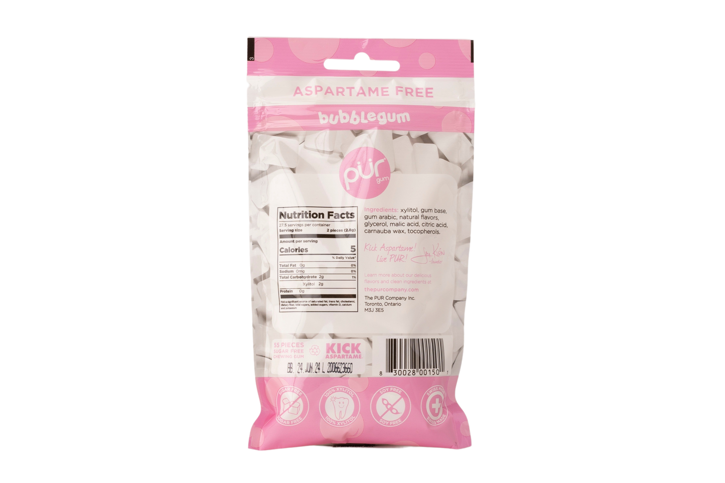 PUR Gum Bubblegum (55 pk)