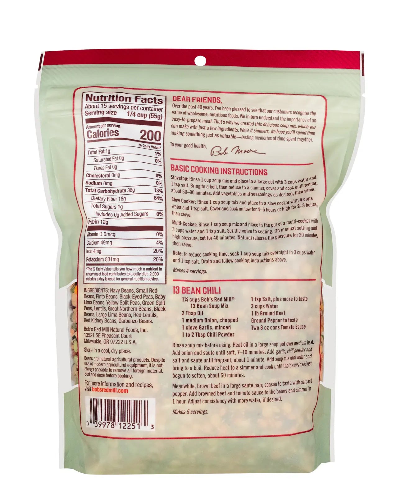 Bob's Red Mill Soup 13 Beans Mix
