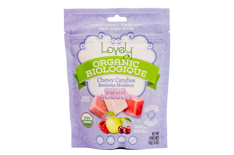 Lovely Candy Co Organic Sour Chewy Candies