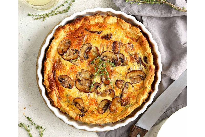 Chef Meagan Entree Caramelized Onion Mushroom Gouda Quiche
