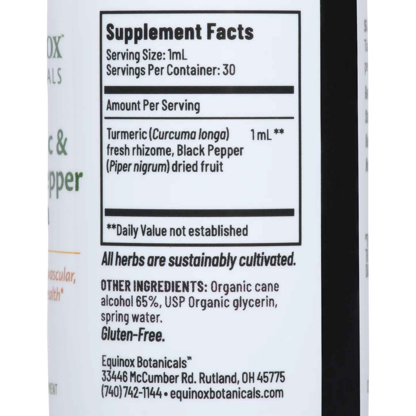 Equinox Botanicals Turmeric & Black Pepper Formula