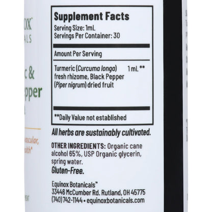 Equinox Botanicals Turmeric & Black Pepper Formula