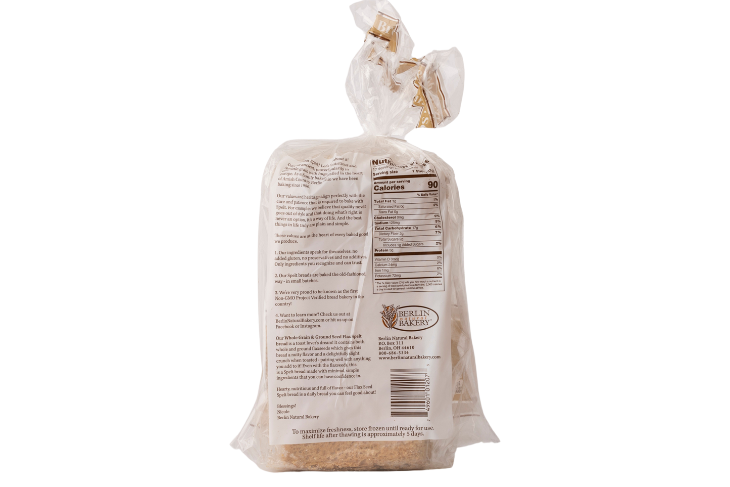Berlin Natural Bread Flax Seed Spelt
