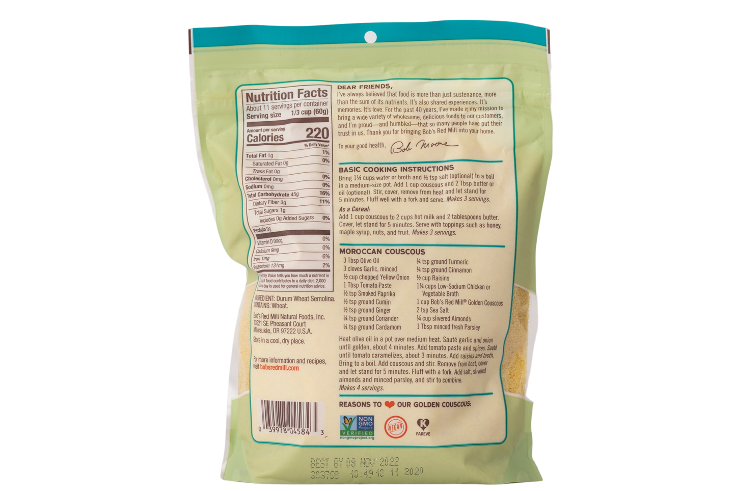 Bob's Red Mill Golden Couscous