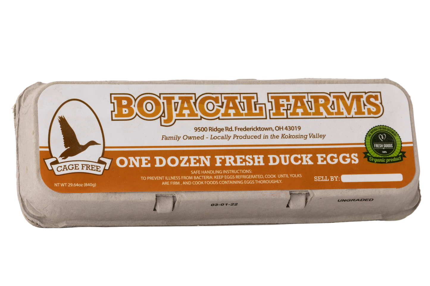 Bojacal Farms Duck Eggs