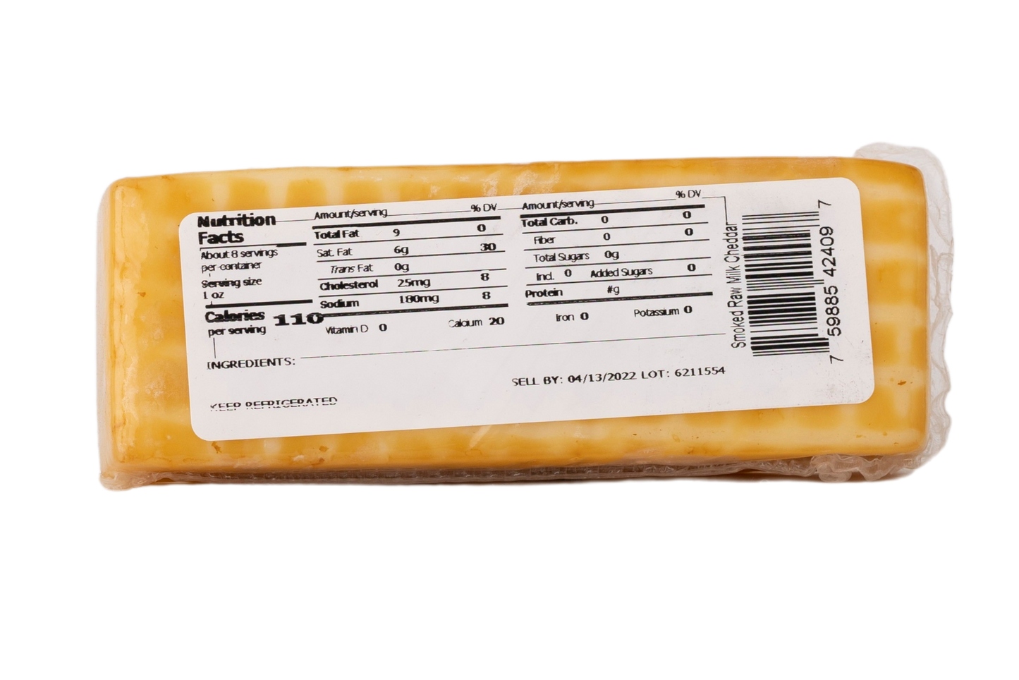 Bunker Hill Cheese Raw Milk Smoked Cheddar