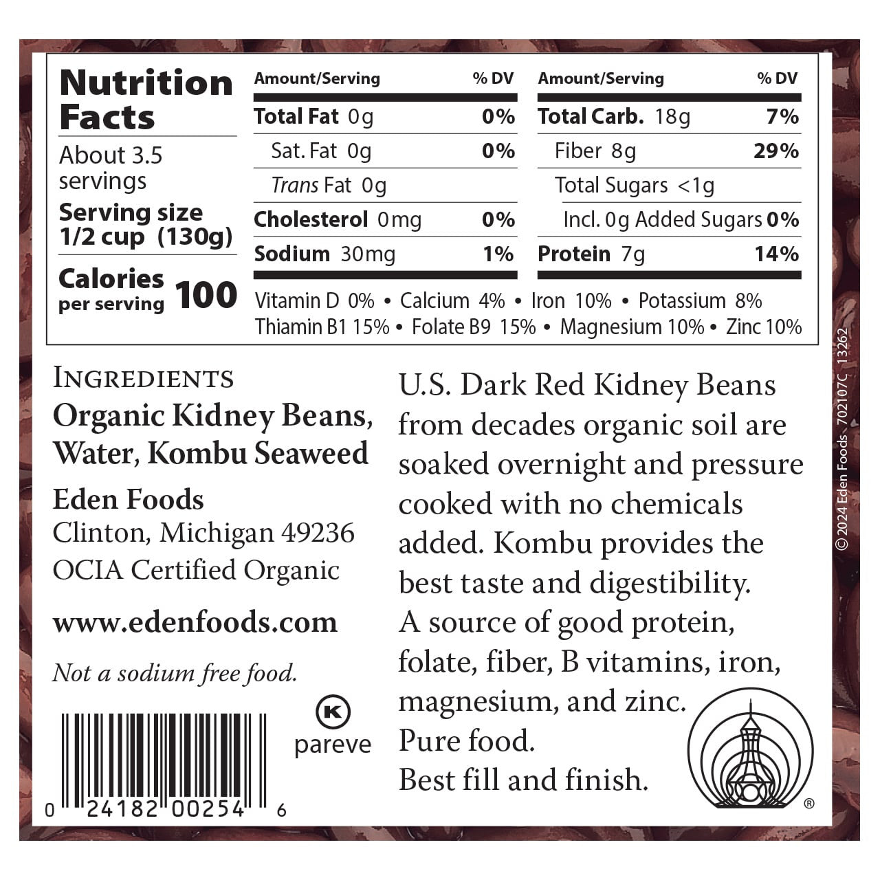 Eden Foods Organic Canned Kidney Beans