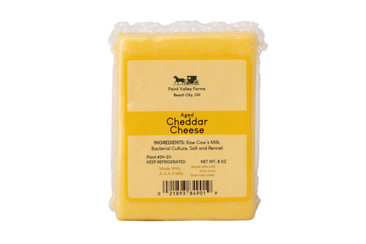 Paint Valley Farms A2 Guernsey Cheese Cheddar Chunk