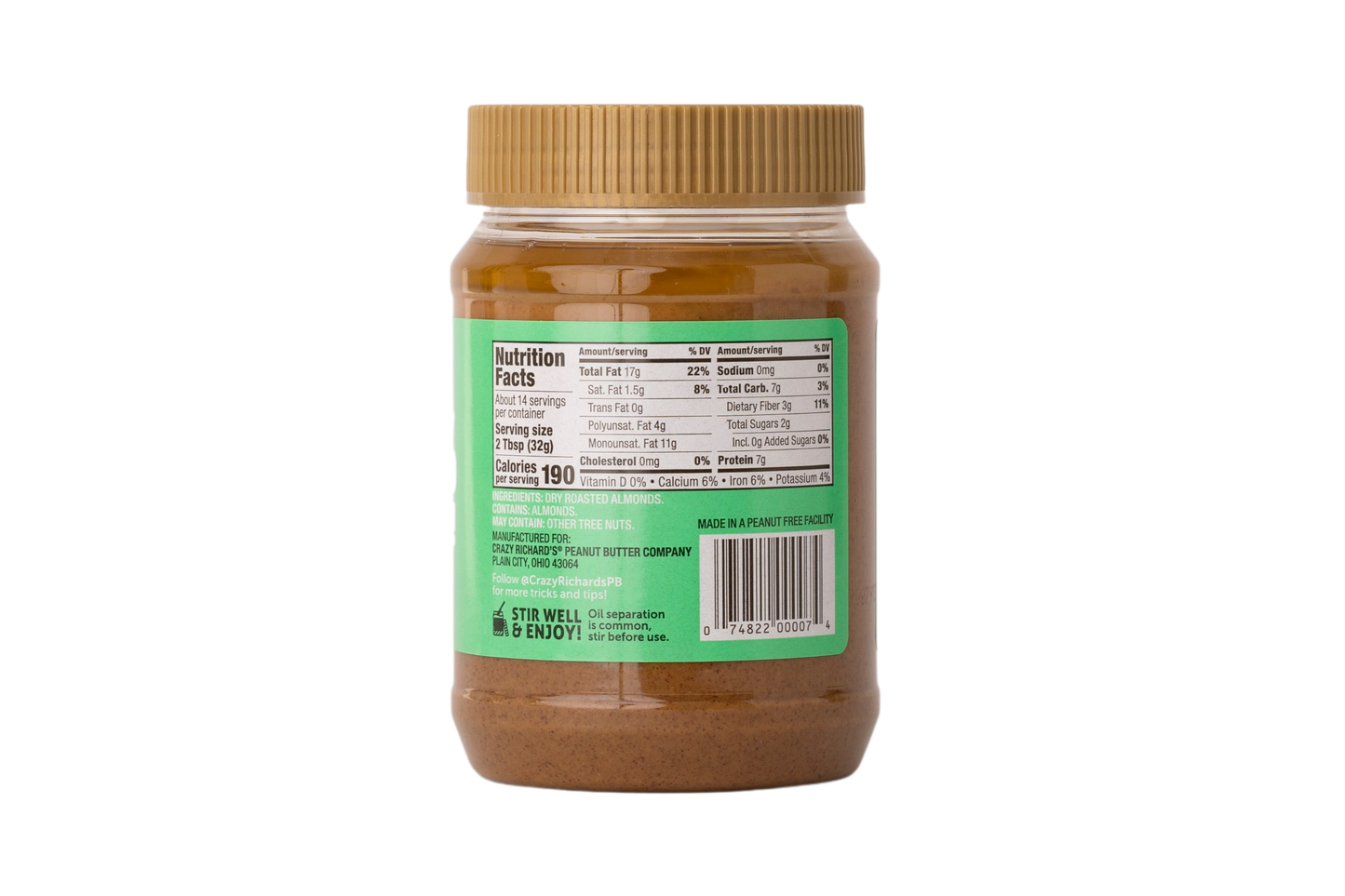 Crazy Richard's 100% Almond Butter