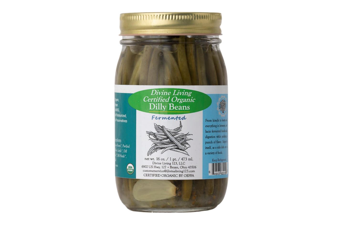 Divine Living Fermented Dilly Beans