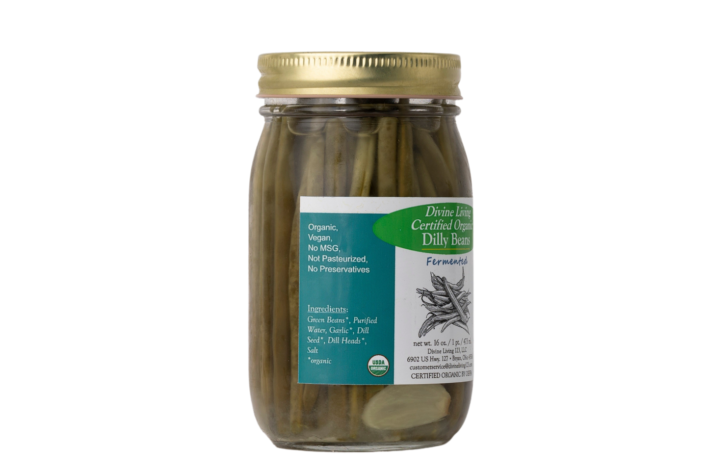 Divine Living Fermented Dilly Beans