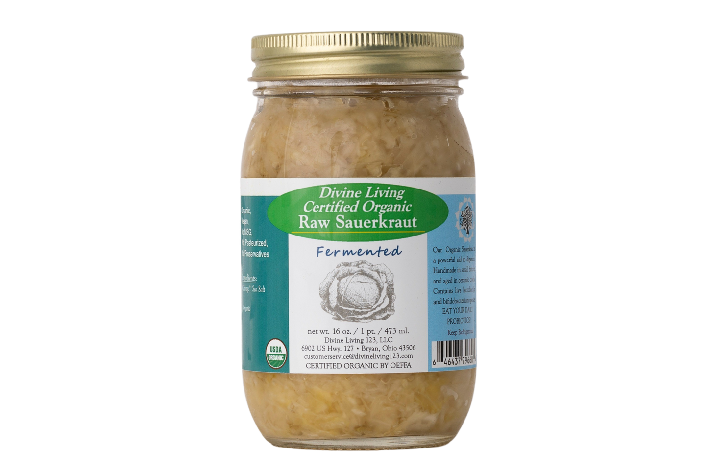 Divine Living Fermented Sauerkraut