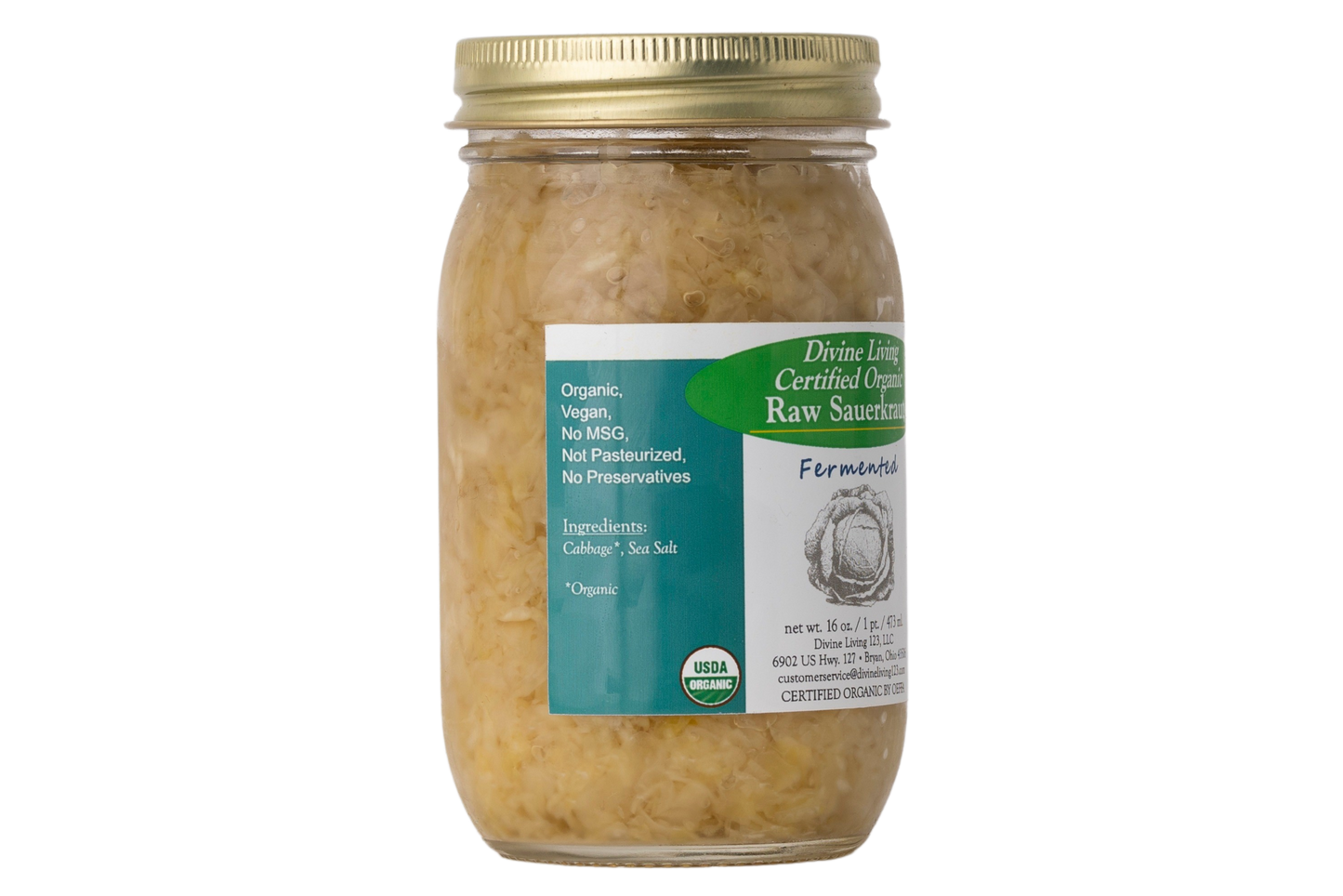 Divine Living Fermented Sauerkraut