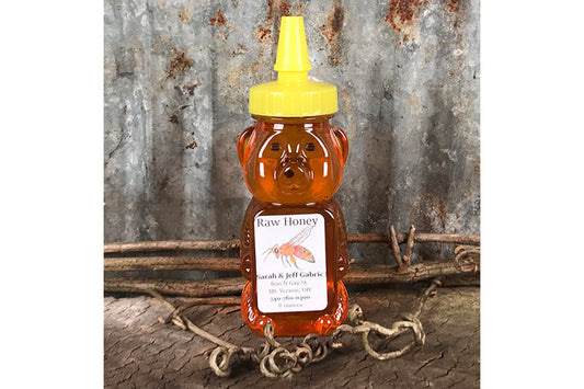 Honey Bee Acres Raw Honey Squeezable Bear