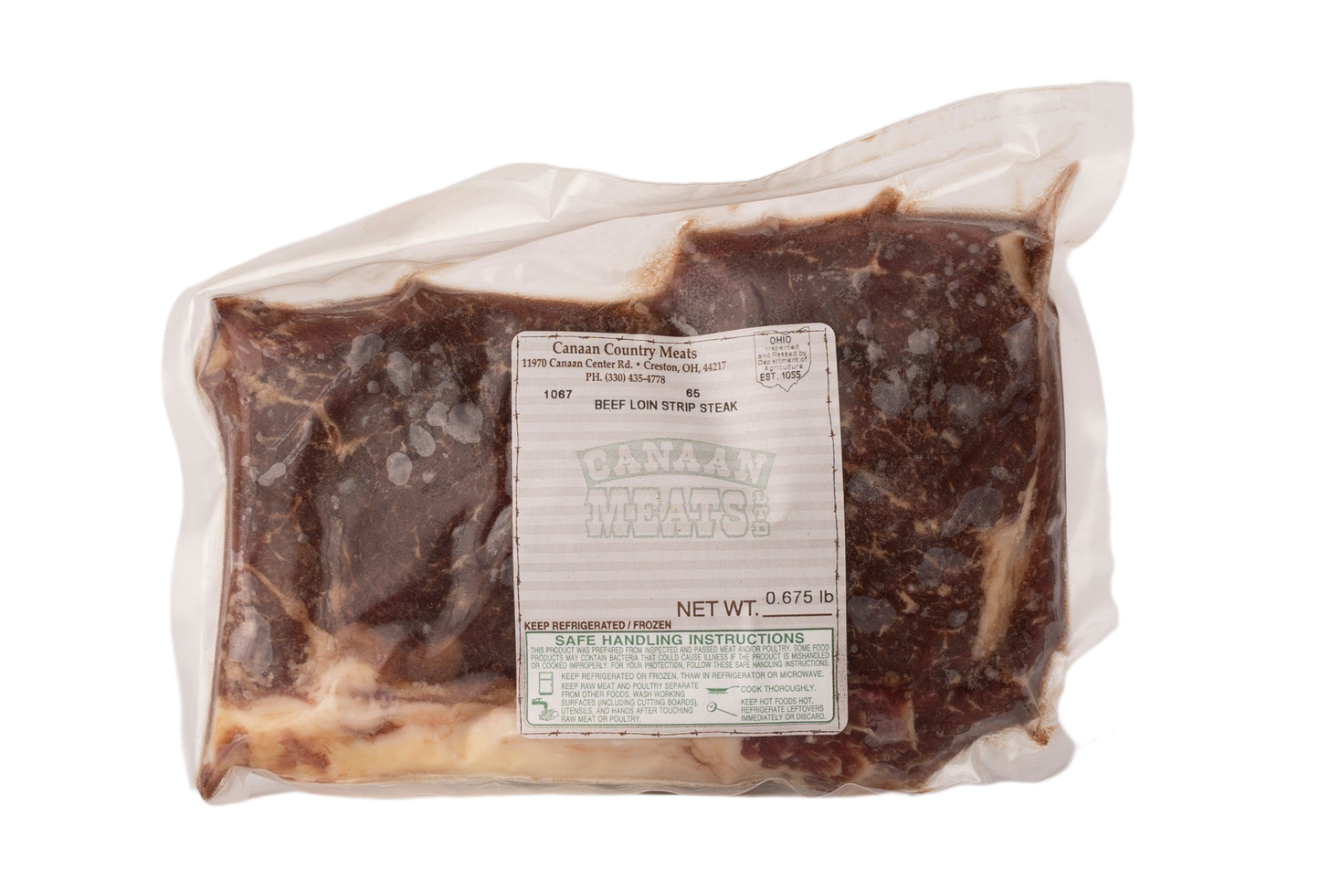 Grass Fed Beef New York Strip Steak (Loin Strip)