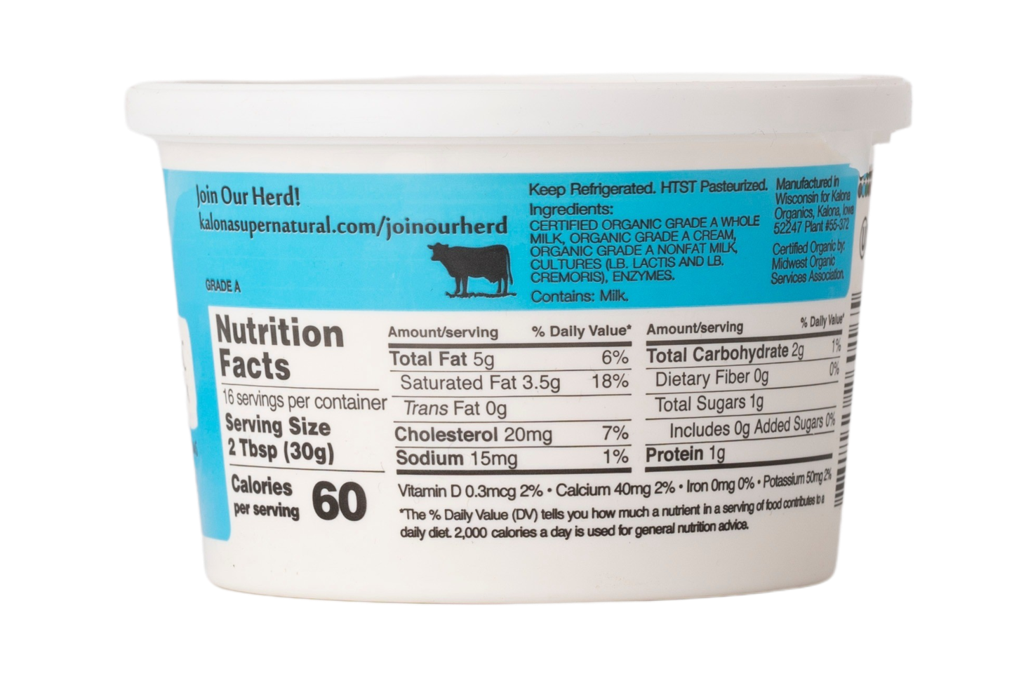 Kalona SuperNatural Organic Sour Cream