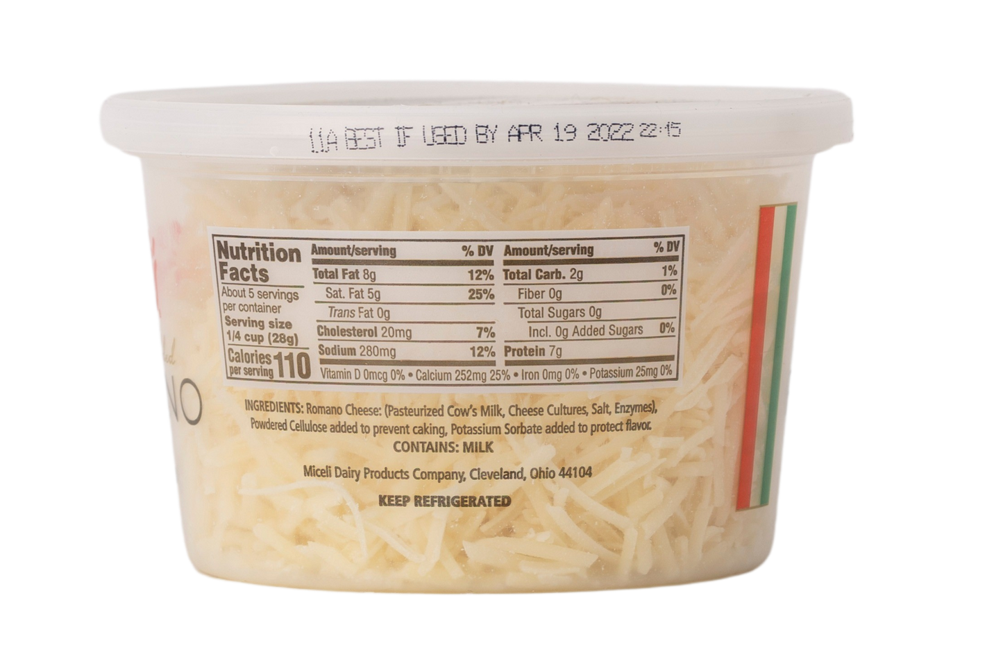 Miceli's Dairy Cheese Fancy Shredded Romano