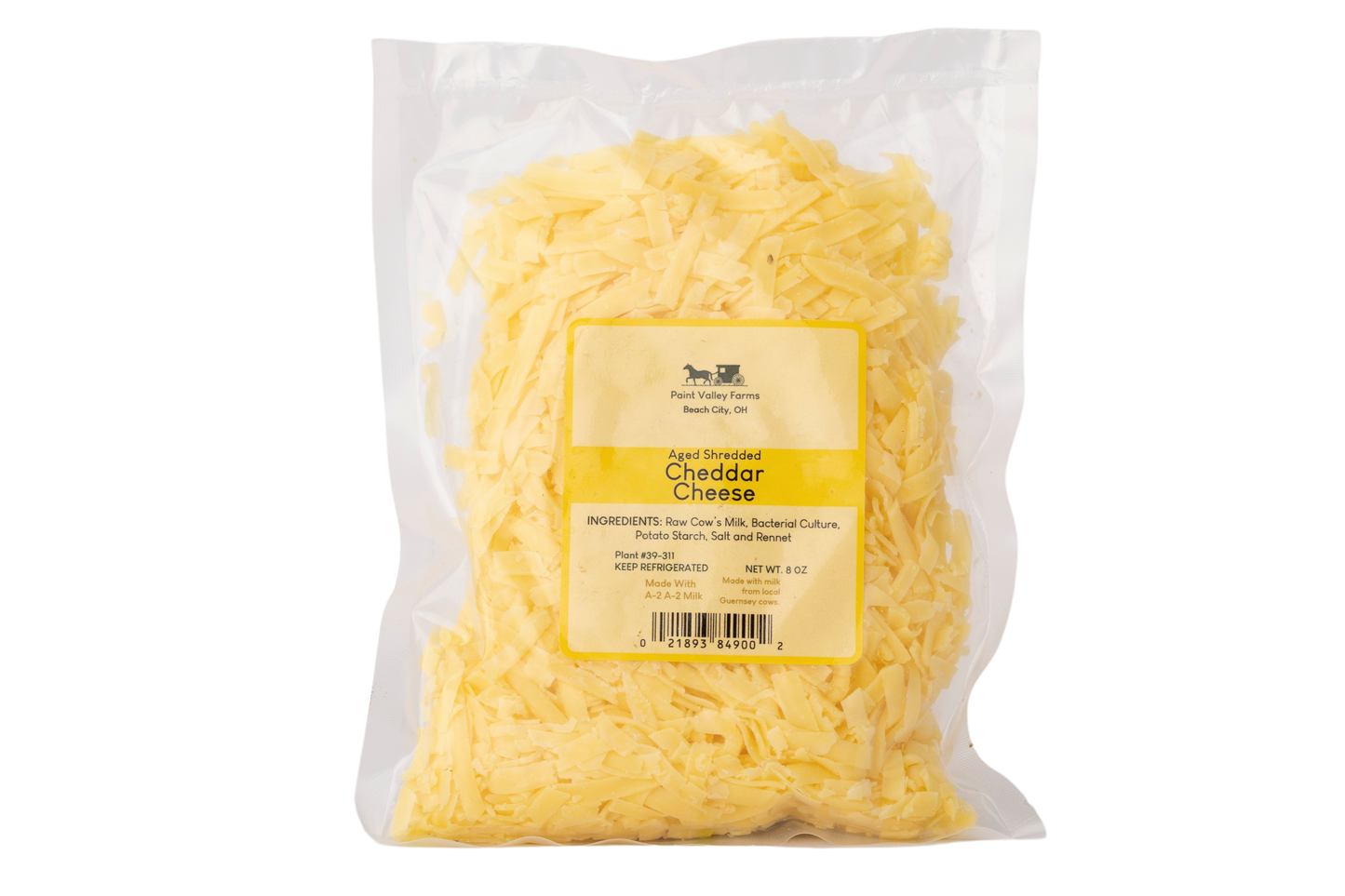 Paint Valley Farms A2 Guernsey Shredded Cheese