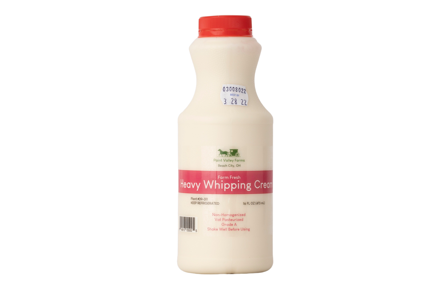 Paint Valley Farms 40% Whipping Cream A2