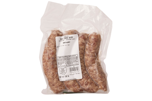 Sweet Grass Pork Bratwurst Links