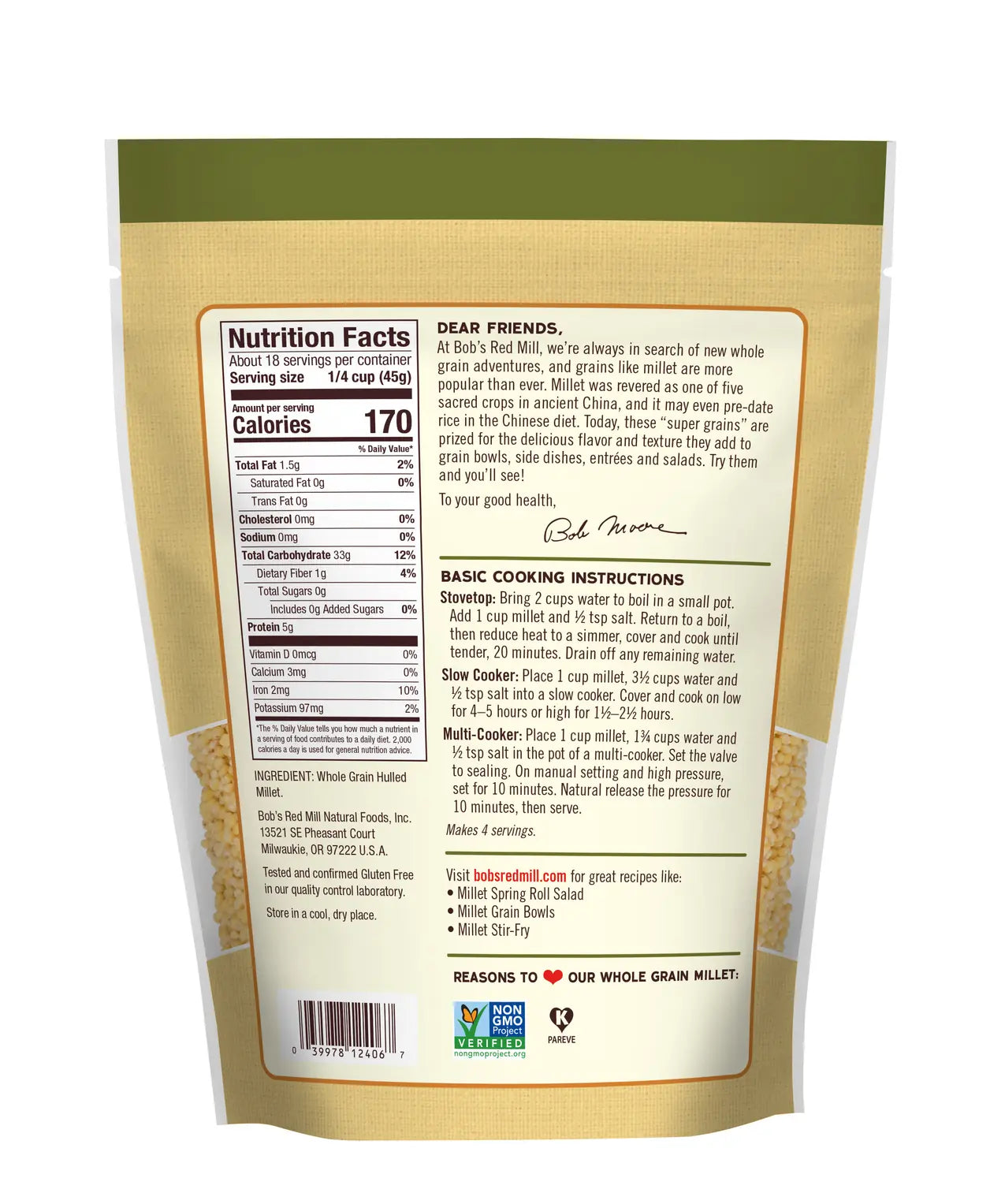 Bob's Red Mill Gluten Free Millet