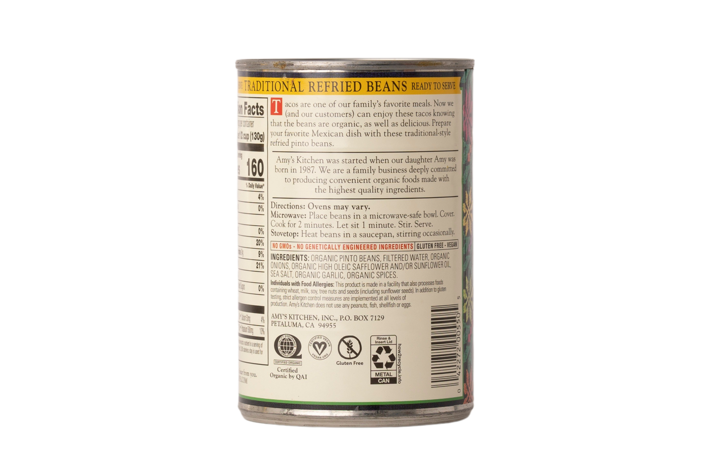 Amy's Kitchen Refried Pinto Beans