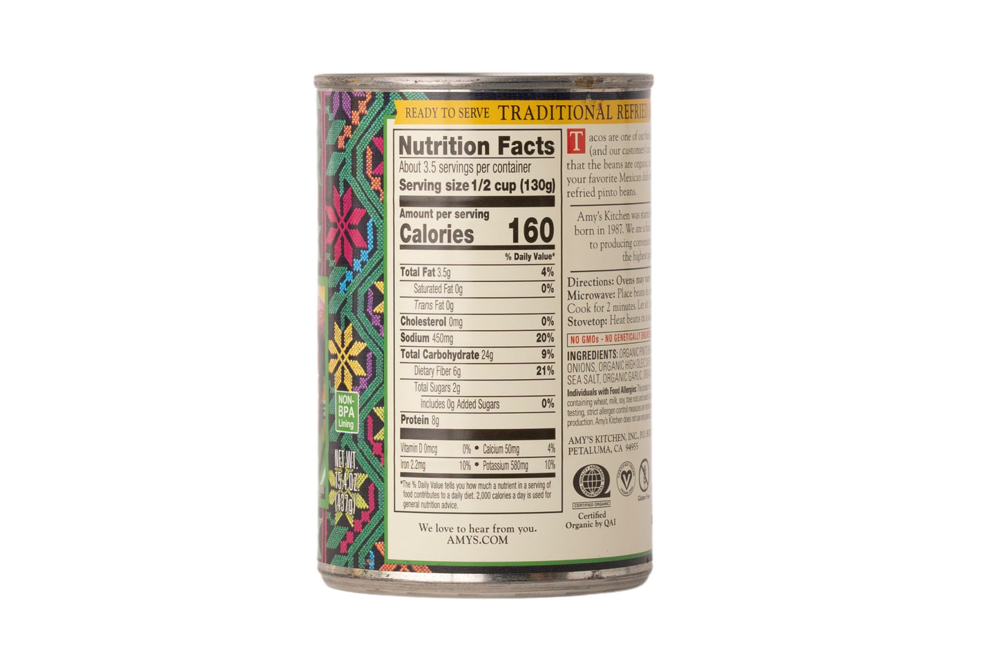 Amy's Kitchen Refried Pinto Beans