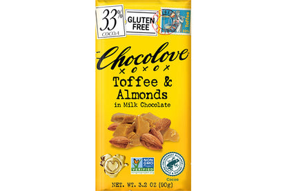 Chocolove Bar Milk Chocolate Toffee & Almonds