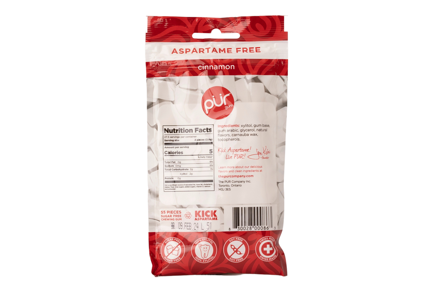 PUR Gum Cinnamon (55 pk)