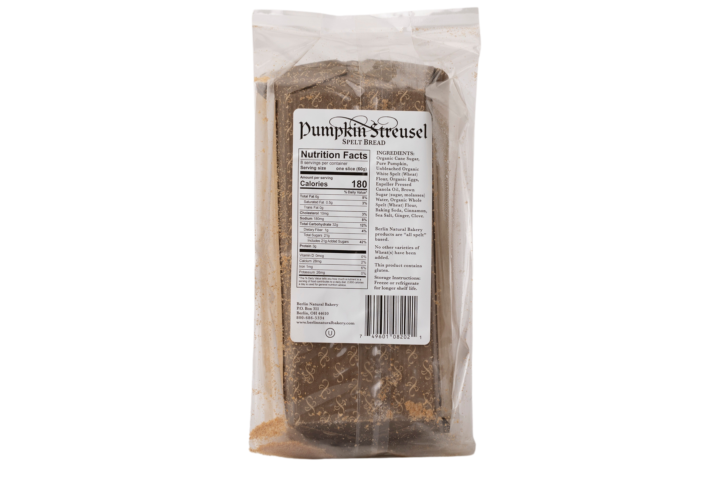 Berlin Natural Bread Pumpkin Streusel Spelt