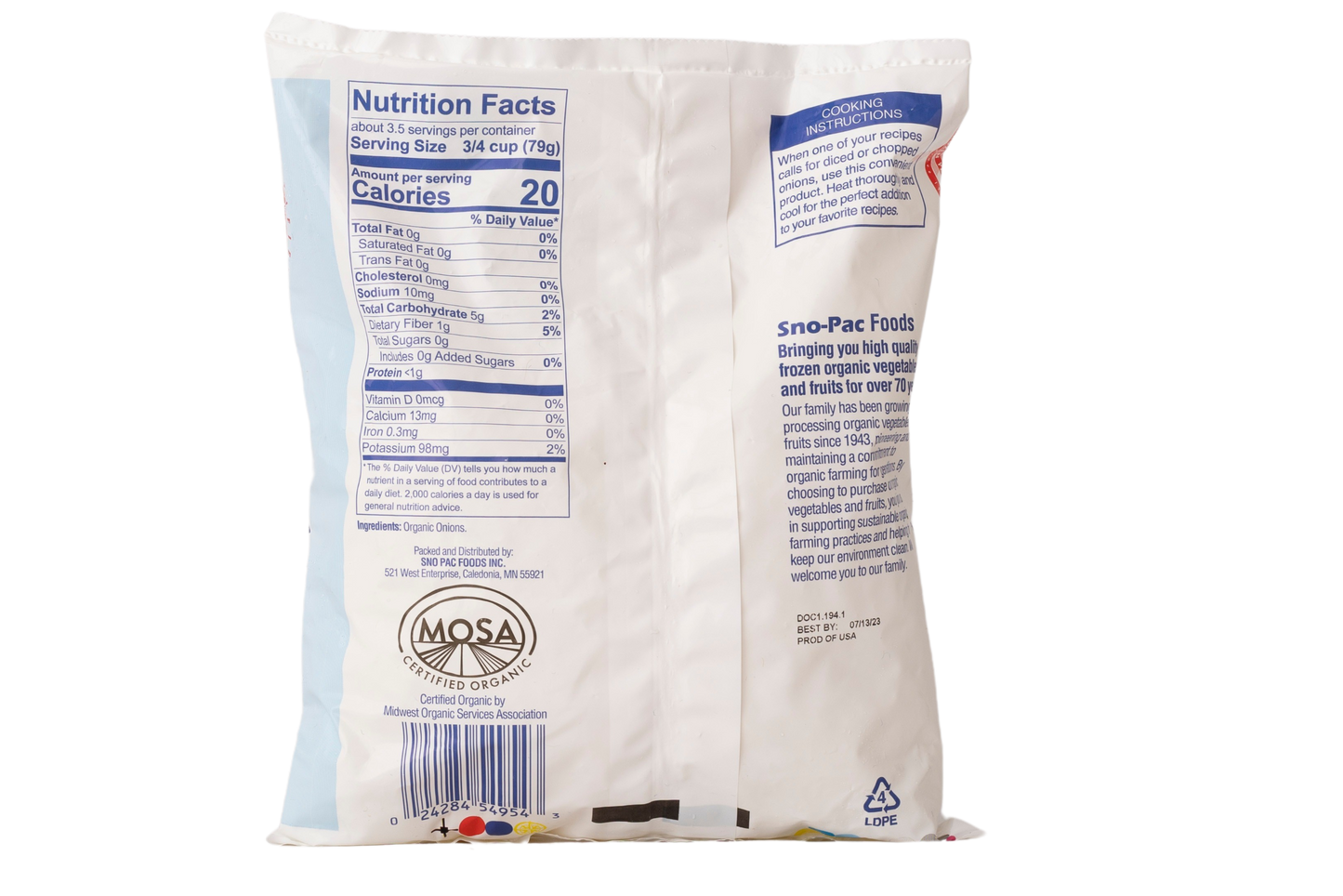 Sno Pac Organic Diced Onions