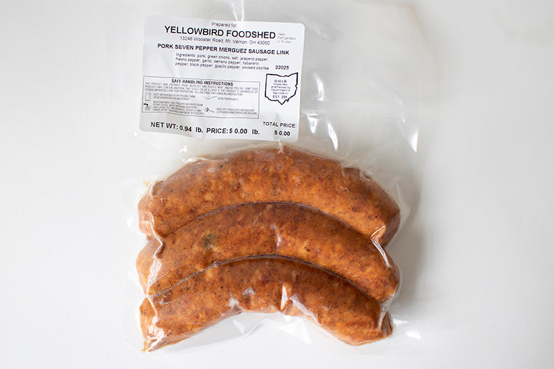 YBFS Pork Seven Pepper Merguez Sausage Links