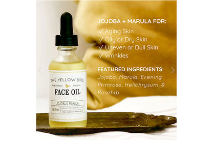 The Yellow Bird Co. Jojoba + Marula Face Oil