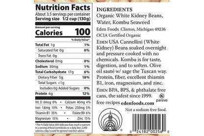Eden Foods Organic Canned Cannellini Beans