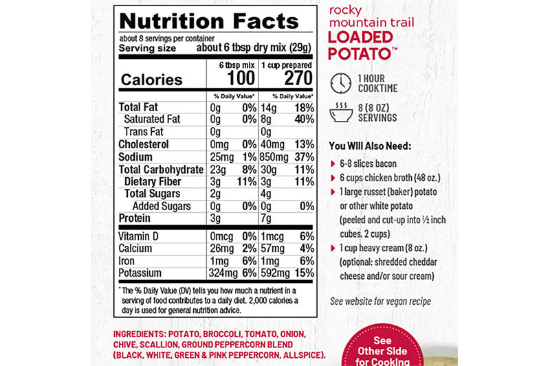 Anderson House Soup Mix Rocky Mountain Trail Loaded Potato