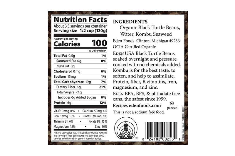 Eden Foods Organic Canned Black Beans