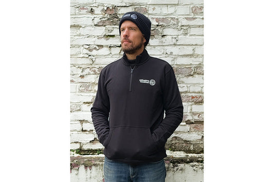 Yellowbird 1/4-Zip Cotton Fleece Black