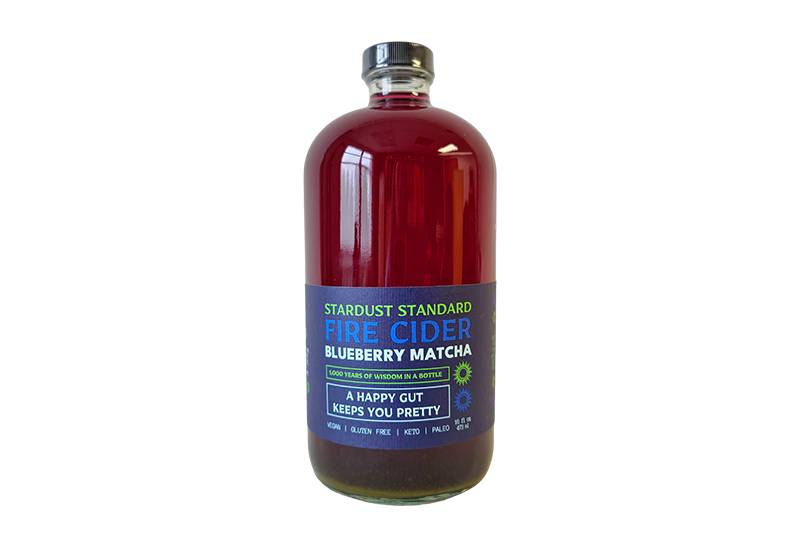Stardust Standard Fire Cider Blueberry Matcha Shots