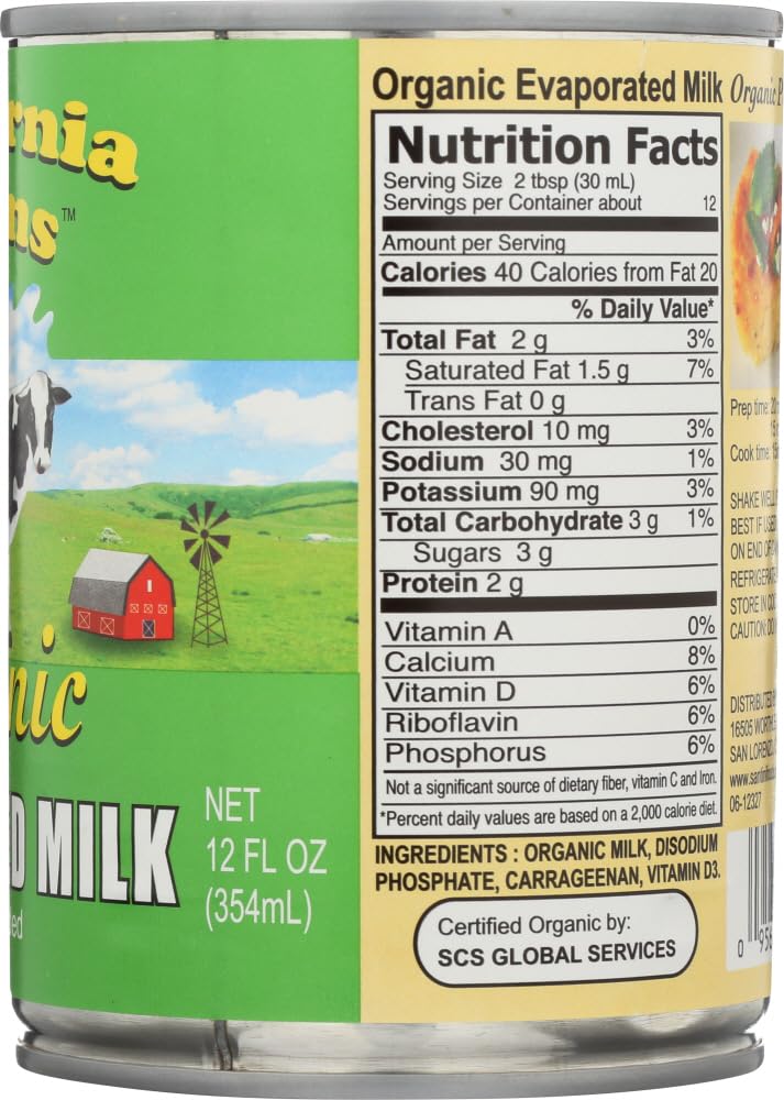 California Farms Organic Evaporated Milk