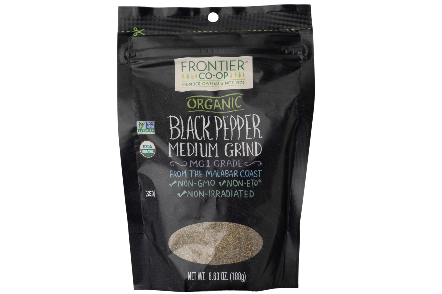 Frontier Co-op Organic Black Pepper Medium Grind