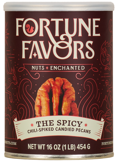 Fortune Favors Firekracker Chili-Spiked Candied Pecans