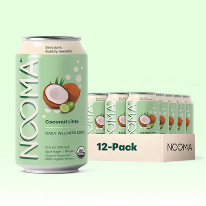 NOOMA Organic Daily Wellness Soda Coconut Lime