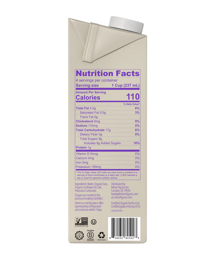 Minor Figures Organic Barista Quality Oat Milk