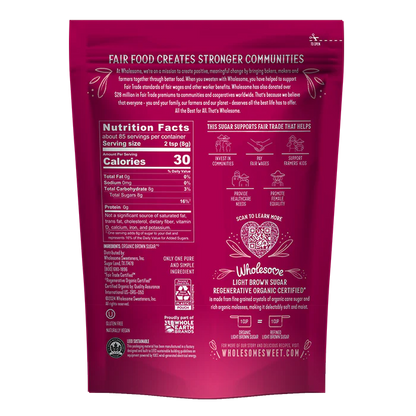 Wholesome Organic Fair Trade Light Brown Sugar