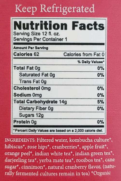 Divine Living Kombucha Cranberry Apple